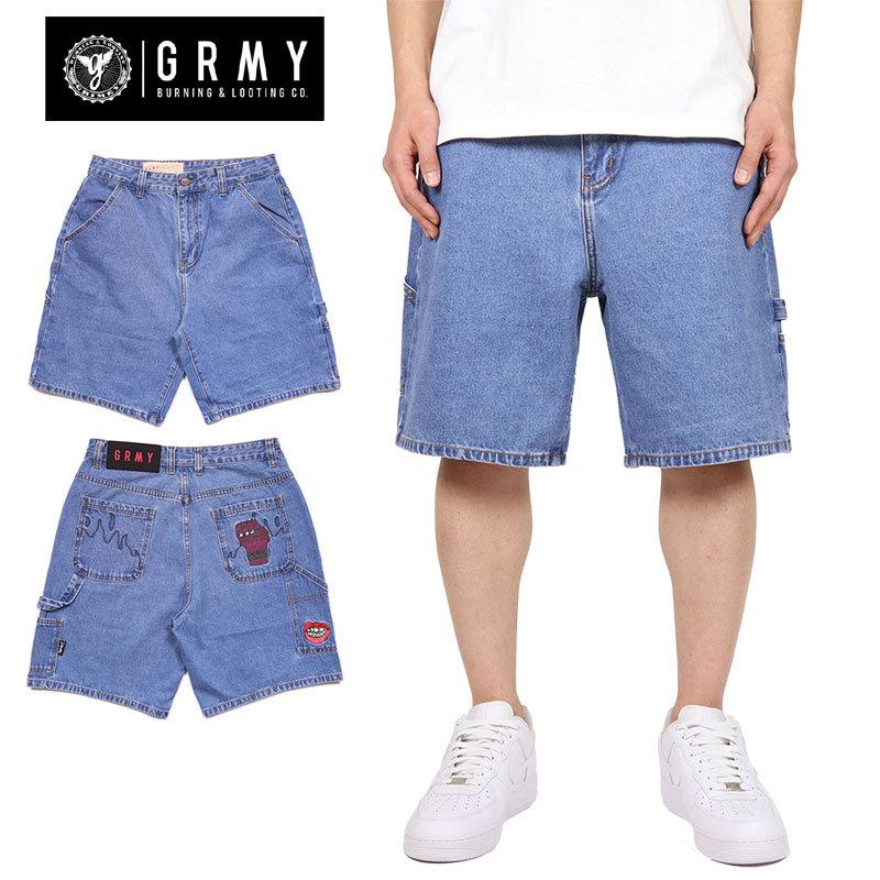 ポイント15倍 グライミー パンツ GRIMEY ショートパンツ ハーフパンツ デニム ショーツ ペインター メンズ ブランド 大きいサイズ おしゃれ  おすすめ GSJ156 :grimey22ss001:ASYLUM - 通販 - Yahoo!ショッピング