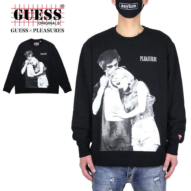 ゲス トレーナー Guess スウェット 春 プレジャーズ Pleasures コラボ メンズ レディース ブランド 大きいサイズ 裏毛 黒 Guess2 21ss009 Asylum 通販 Yahoo ショッピング