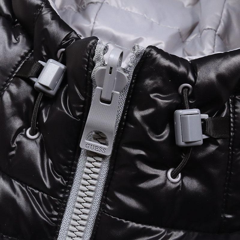 GUESS　ゲス　ジャケット　ニット　切替　アウター　ブルゾン　裏　ボア　黒 GUESS ゲス ジャケット ニット 切替 アウター ブルゾン 裏 ボア 黒