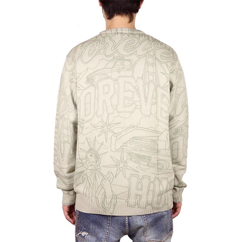 美品 希少XLサイズ HUF ハフ ビックロゴ コットン セーター デザイン HUF（ハフ） ニット セーター メンズ レディース ブランド 大きい