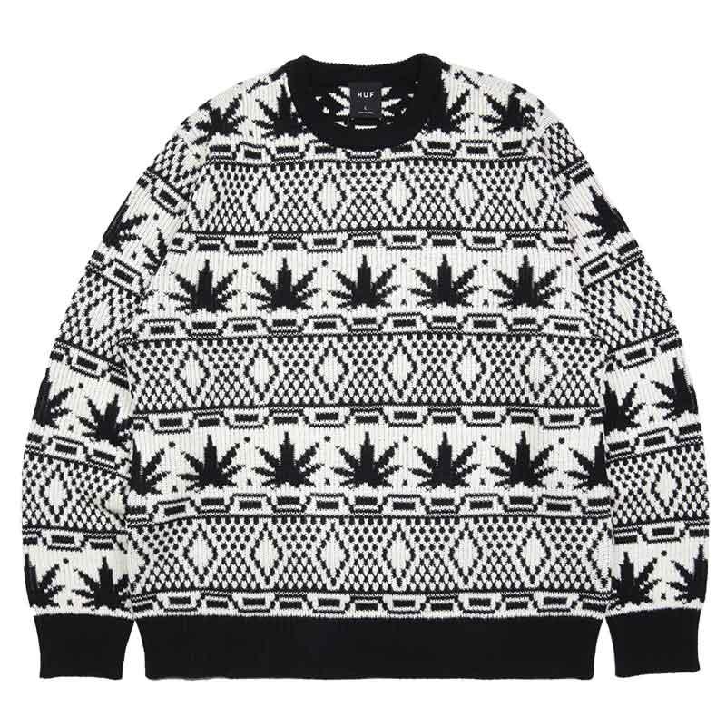 HUF（ハフ） ニット セーター 総柄 ジャガード メンズ レディース