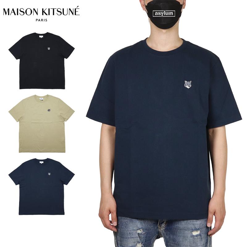 ✨大人気✨メゾンキツネ胸ロゴ 黒　半袖T XL orn MAISON KITSUNE（メゾン キツネ） 【並行輸入品】メゾンキツネ Tシャツ