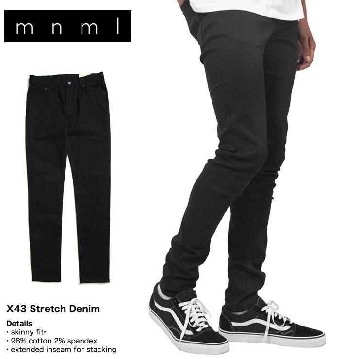 mnml（ミニマル） デニム スキニーパンツ スキニージーンズ クラッシュ