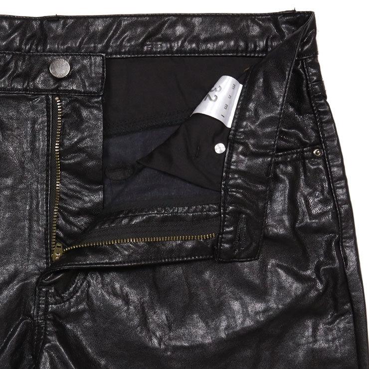 mnml 黒 レザーフレアパンツ　ミニマル　BADHOP mnml 黒 レザーフレアパンツ ミニマル BADHOP mnml 黒 レザー