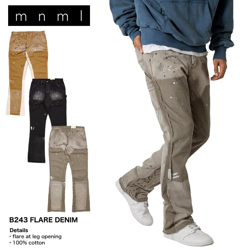 mnml セール開催中 フレアパンツ ミニマル フレアデニム デニム mnml セール開催中 フレアパンツ ミニマル フレアデニム デニム