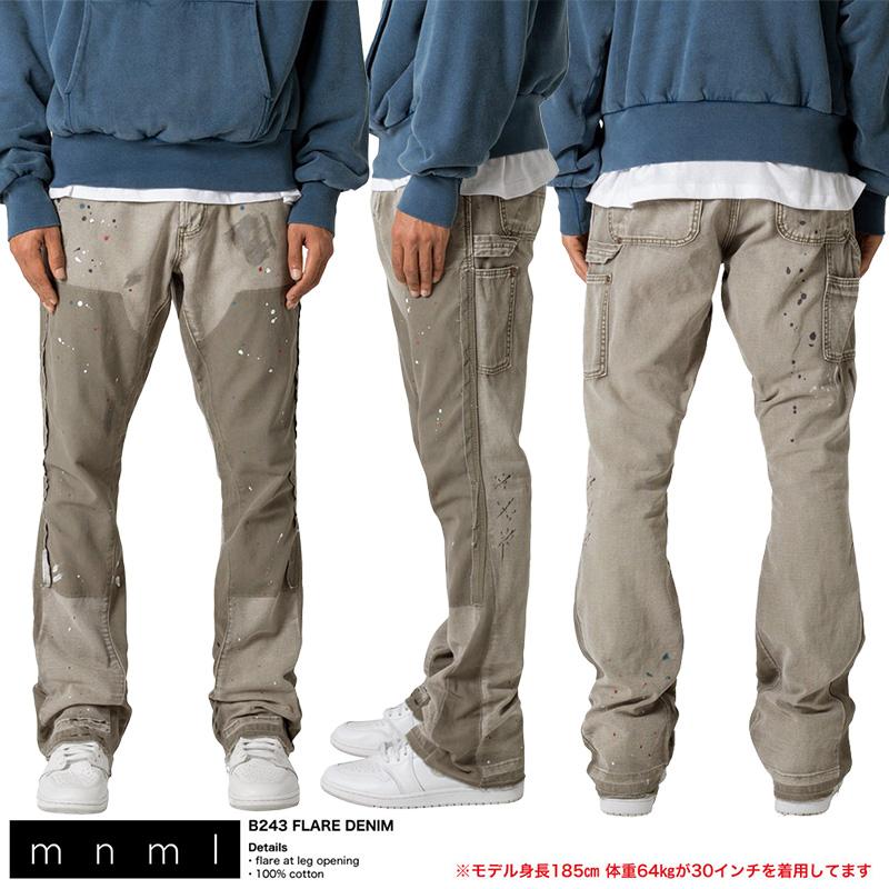 mnml セール開催中 フレアパンツ ミニマル フレアデニム デニム mnml セール開催中 フレアパンツ ミニマル フレアデニム デニム
