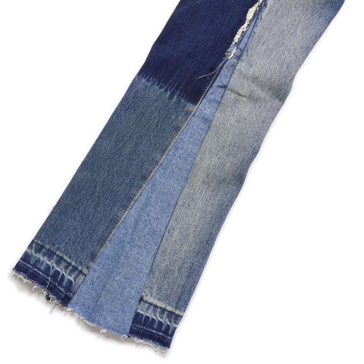 メンズフレアデニムパンツジーンズスタイリッシュ ANDER HUNK ジーンズ Overdyed Wide Flare Denim Pants/オーバー