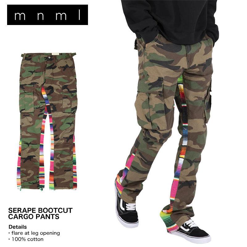 mnml(ミニマル)/ CONTRAST BOOTCUT CARGO -CAMO