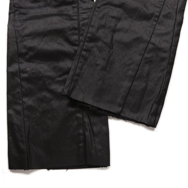 ミニマル mnml フレア　ジップ　デニム　ブラック　黒 楽天市場】mnml ミニマル X162 STRETCH DENIM BLACK クラッシュ