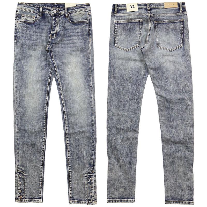 mnml 爆買 デニムパンツ ミニマル スキニー スリム 裾ジップ G