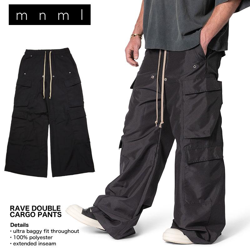 mnml セール開催中 カーゴパンツ ミニマル ワイド バギー 太め mnml セール開催中 カーゴパンツ ミニマル ワイド バギー 太め
