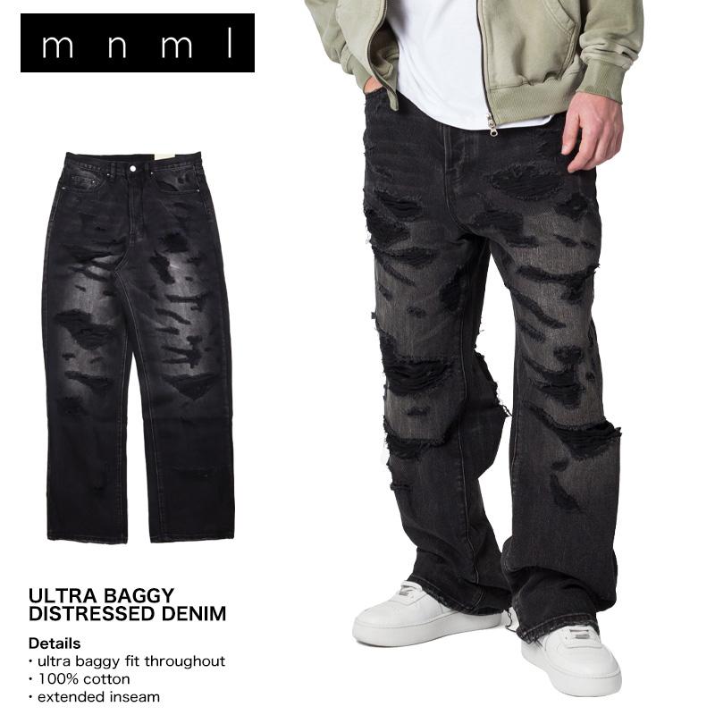 mnml セール開催中 ミニマル デニムパンツ バギー ワイド 太め mnml セール開催中 ミニマル デニムパンツ バギー ワイド 太め