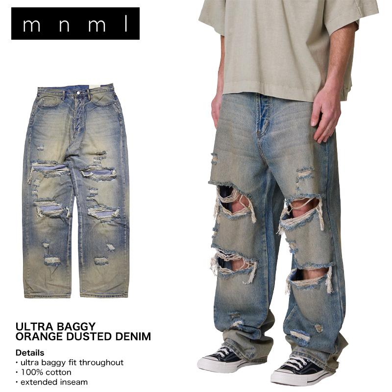 mnml デニム mnml/ミニマル/BAGGY RAVE SKATER DENIM(24ML-AW121D)（デニムパンツ