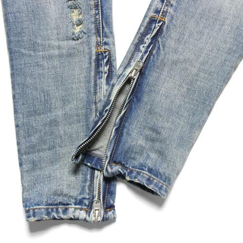 MNML ミニマル M1 クラッシュデニム 裾ジップ ダメージジーンズ【28】 楽天市場】mnml ストレッチ 裾ZIPジップ ダメージクラッシュ