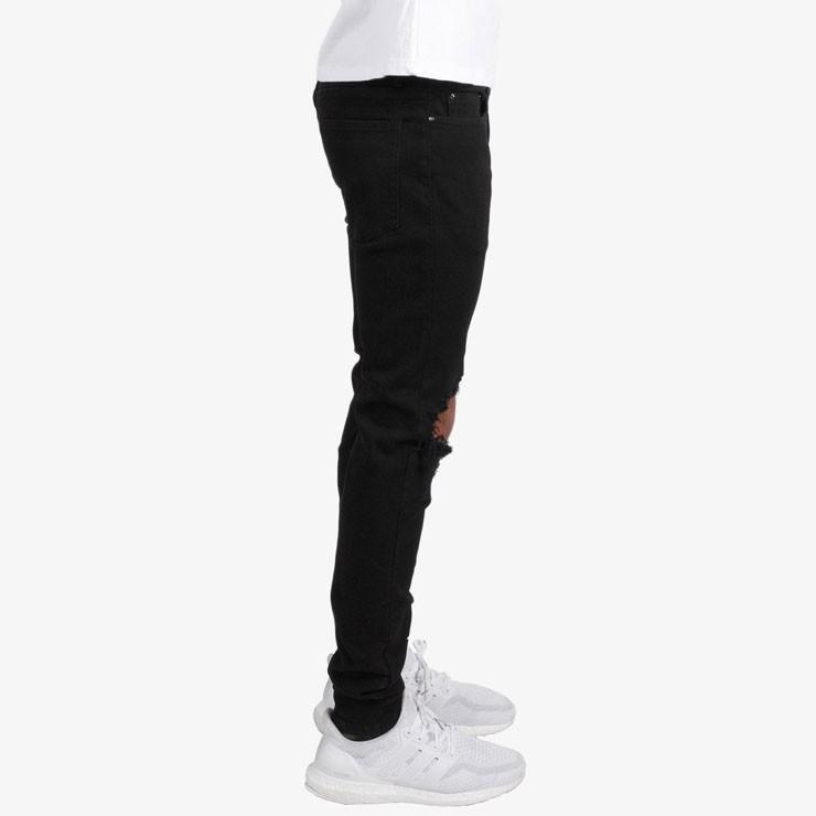 mnml スリムフィットダメージジーンズ 黒 size30 mnml セール開催中 ミニマル デニム ジーンズ スリムフィット