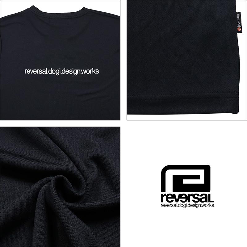 reversal rvddw ブラックTシャツSサイズ reversal リバーサル Tシャツ 半袖 トップス ナイロン メンズ