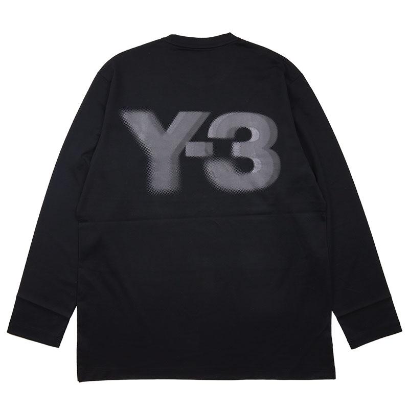 *Y-3*クルーネック 長袖 Tシャツ Y-3 (ワイスリー) Y-3グラフィックロゴ クルーネック ロンT 長袖