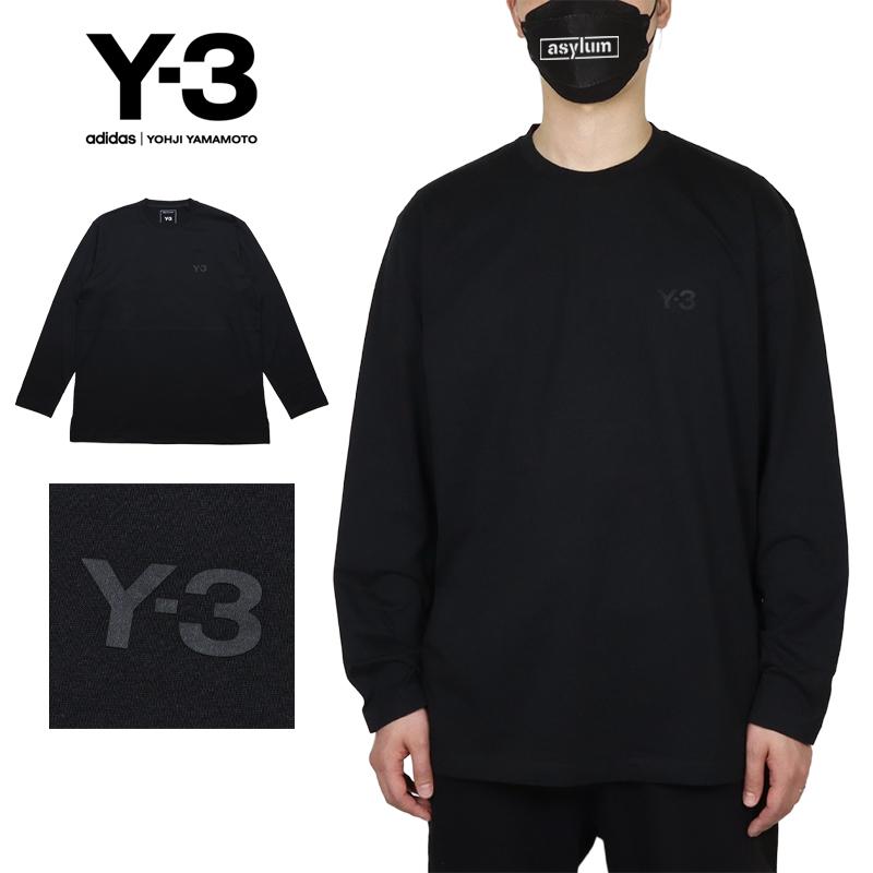 【並行輸入品】ワイスリー ロンT Y-3 長袖Tシャツ メンズ レディース ブランド 大きいサイズ 黒 | Y-3