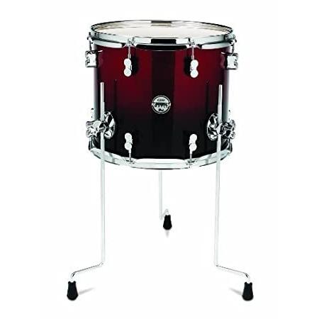 Pacific Drums PDCM1214TTRB 12 x 14 Inches Tom with Chrome Hardware Red to