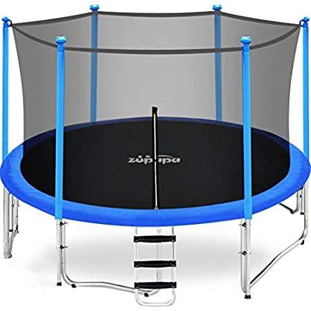 Zupapa 15FT 14FT 12FT 10FT 8FT Kids Trampoline 425LBS Weight Capacity with 