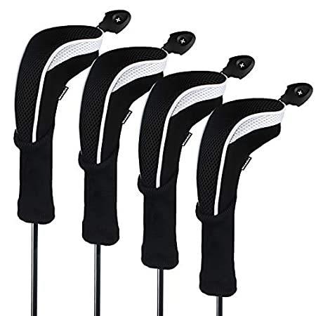 激安の 【送料無料】Andux 4 Pack Long Neck Golf Hybrid Club Head Covers Interchangeable No. Tag【並行輸入品】 ヘッドカバー