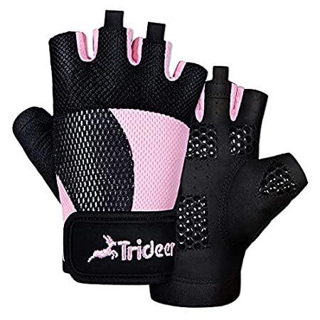 が大特価！ Women, for Gloves Workout 【送料無料】Trideer Lightweight Weigh【並行輸入品】 Fingerless Breathable & クライミングロープ