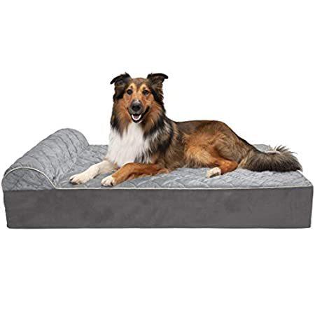 ASYストアFurhaven Orthopedic Pet Bed for Large Dogs and Cats - Chaise Lounge Quilted 未使用品