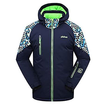 PHIBEE Big Boys' Waterproof Breathable Outdoor Warm Snowboard Ski Jacket De