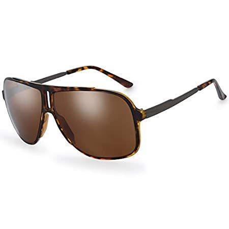激安店舗 【送料無料】Men's New Safaris Aviator Sunglasses - Gift Box Package (4 Shiny Tortoise, 【並行輸入品】 スポーツサングラス