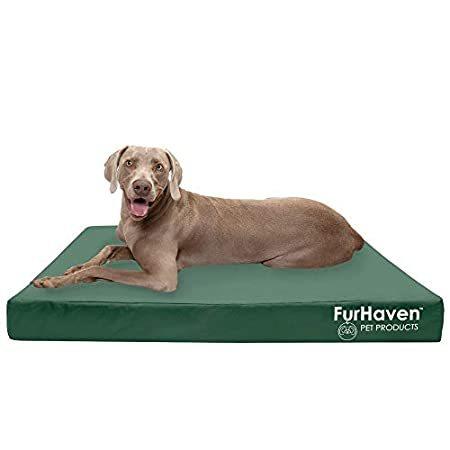 ASYストアFurhaven Cooling Gel Foam Pet Bed for Dogs and Cats - Water-Resistant Indoo 日本最大の