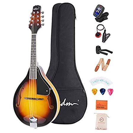 【送料無料】ADM Music A Style Acoustic Mandolin Instrument With Case Wood Mandolins Beg【並行輸入品】 マンドリン