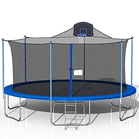 【送料無料】JUSNOVA 16ft Trampoline，Combo Bounce Jump Trampoline，Accessories with Ladde【並行輸入品】