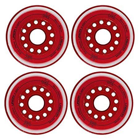 【送料無料】Labeda Inline R0ller H0ckey Skate Wheels Uni0n Red 80mm Set 0f 4【並行輸入品】