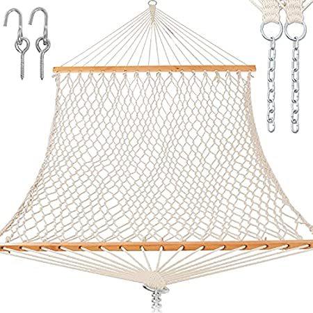 Gafete Rope Hammocks for Outside Large Double with Spreader Bar Traditional