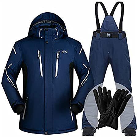 Men Winter Waterproof Windproof Thicken Warm Snow Clothes Ski Sets Jacket S