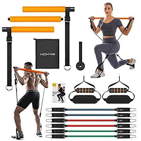 【送料無料】Hommie Pilates Bar Kit with Resistance Bands - Portable Pilates Exercise Ba【並行輸入品】