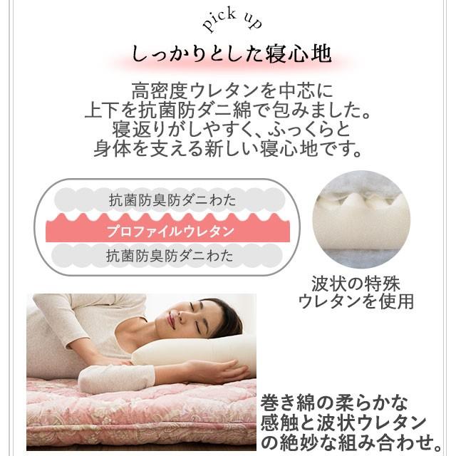 EMOOR（エムール） 抗菌防臭 ウレタン 三層構造 敷き布団 サルーテ