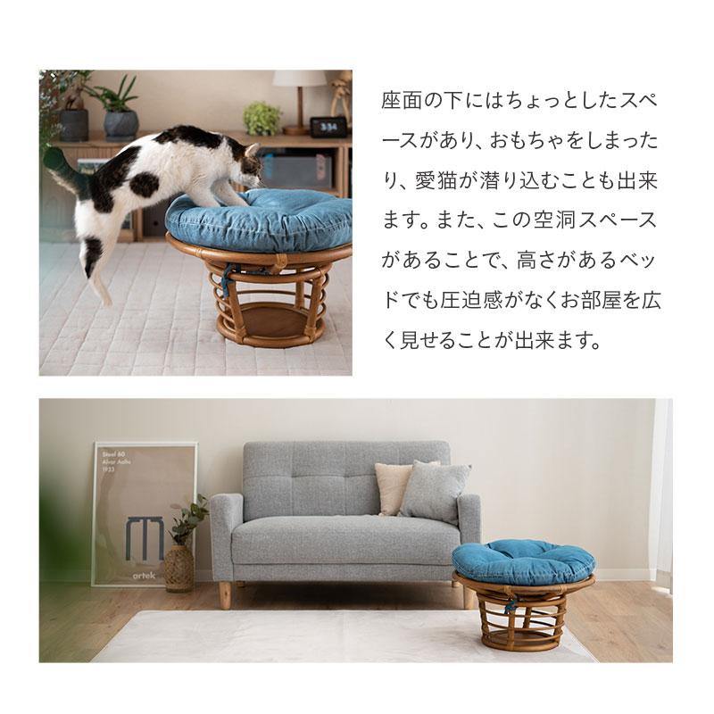 EMOOR（エムール） キャットベッド 猫用 ベッド ラタン 籐 軽量 丈夫