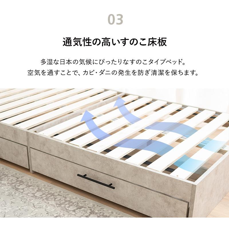 EMOOR 引き出し付きベッド ベッドフレーム ダブル 収納付き 木製 EMOOR 引き出し付きベッド ベッドフレーム ダブル 収納付き 木製