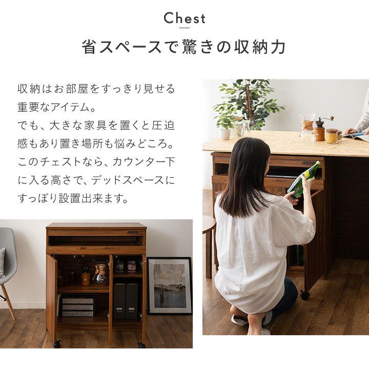 EMOOR（エムール） スライドテーブル付 カウンター下 収納 チェスト