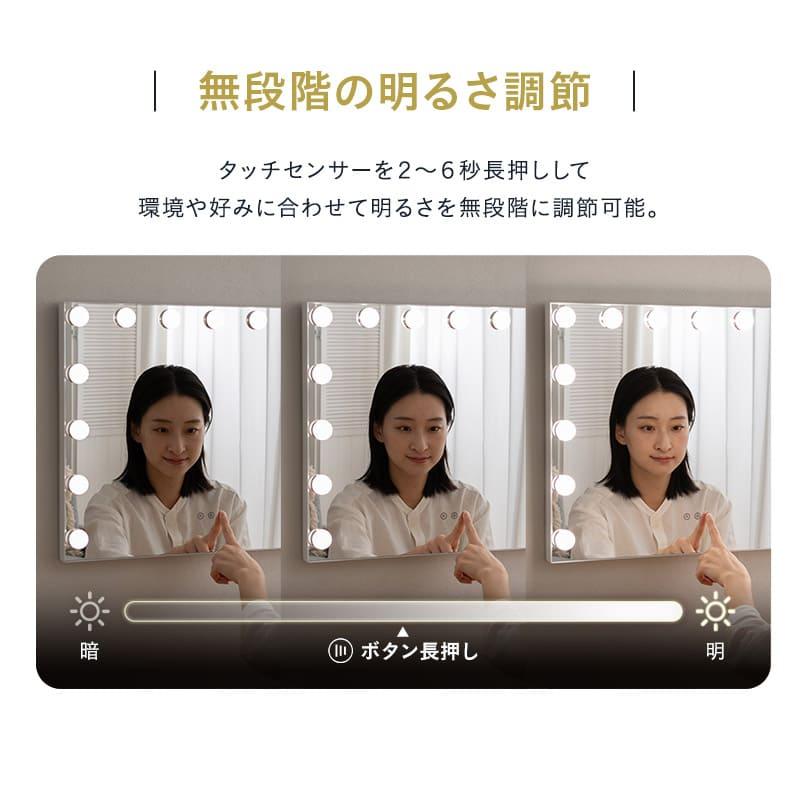 EMOOR LEDライト付き ドレッサー セット 鏡台 幅70 ロー デスク EMOOR LEDライト付き ドレッサー セット 鏡台 幅70 ロー デスク