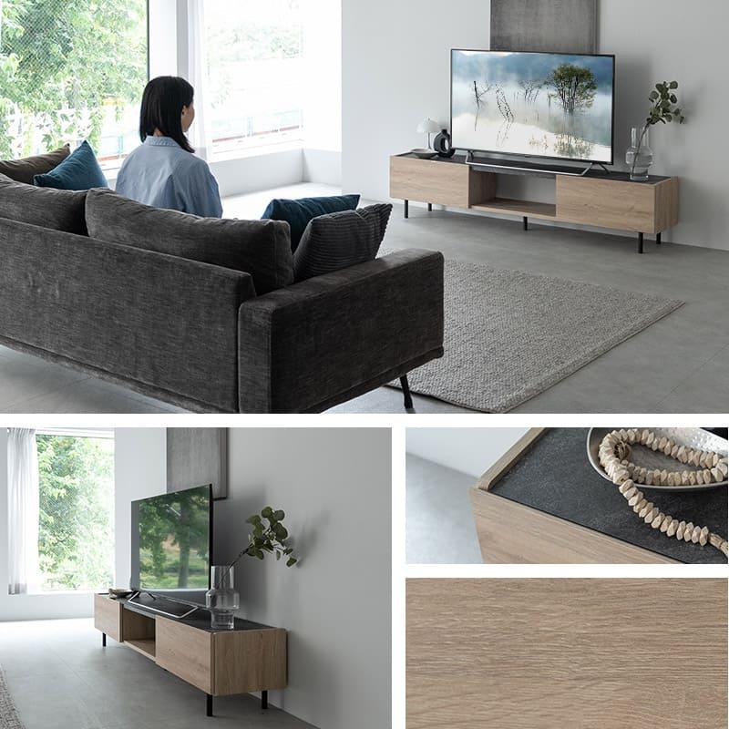 EMOOR（エムール） テレビボード テレビ台 ローボード 幅180 石目調