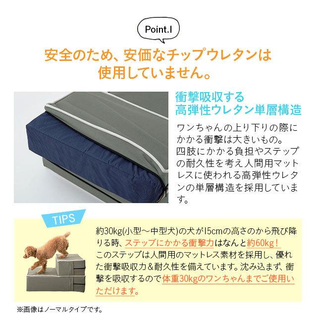ドッグステップ ロータイプ ステップ スロープ 犬 ペット用 階段 ペットステップ 送料無料 洗濯可 ウレタン 綿100% 踏み台 犬用品 ケガ防止 ペット用品 エムール | EMOOR | 07