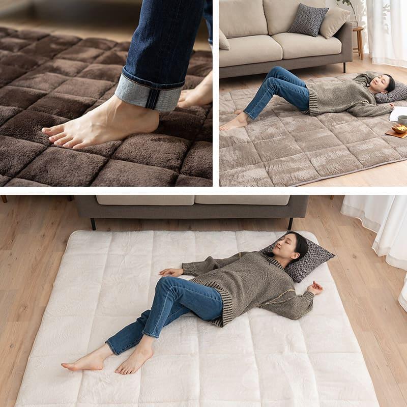 EMOOR（エムール） ラグ カーペット 130×190cm 長方形 洗える 吸湿発熱