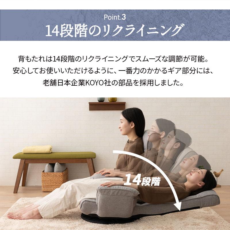 EMOOR（エムール） 回転座椅子 座椅子 リクライニングチェア 完成品
