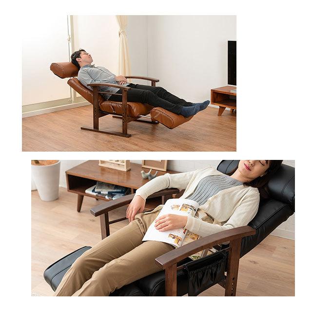 EMOOR（エムール） リクライニングチェア ソファ 高座椅子 オットマン