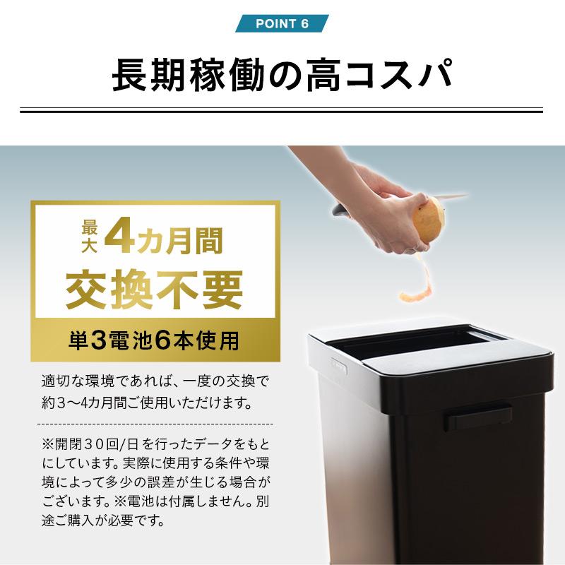 EMOOR ゴミ箱 ダストボックス 50L 消臭 除菌 オゾン 大容量 分別 EMOOR ゴミ箱 ダストボックス 50L 消臭 除菌 オゾン 大容量 分別