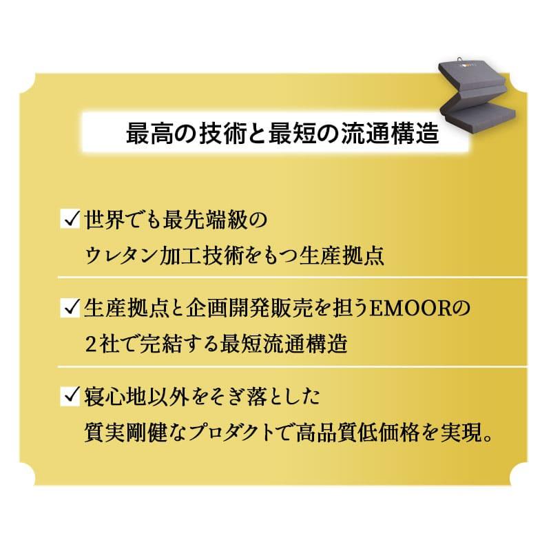 マットレス シングル セミダブル ダブル クイーン 三つ折り 折りたたみ 極厚 12cm 高反発 ウレタン かため 洗える 抗菌加工 グランド 新生活 送料無料 エムール | EMOOR | 15