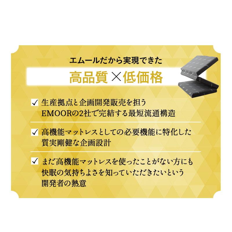 マットレス 三つ折り 折りたたみ シングル 高反発 ウレタン 8cm かため 体圧分散 洗える 3つ折り 折り畳み ベッド 敷き布団 コンパクト 来客 送料無料 エムール｜at-emoor｜06