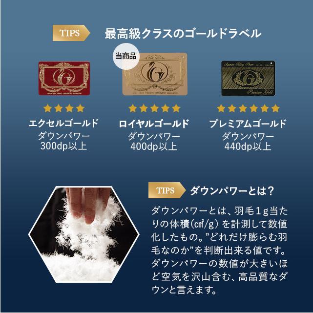 EMOOR（エムール） 日本製 羽毛布団 シングル ロイヤルゴールドラベル